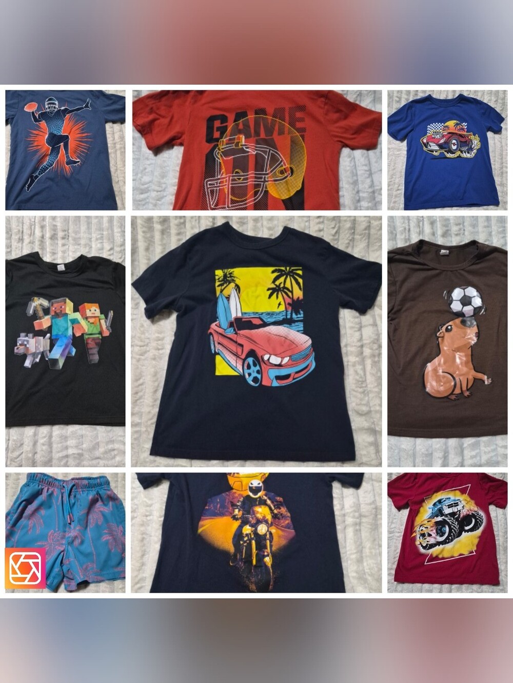 Boy's Summer Lot (9 items) Graphic Tees & Shorts